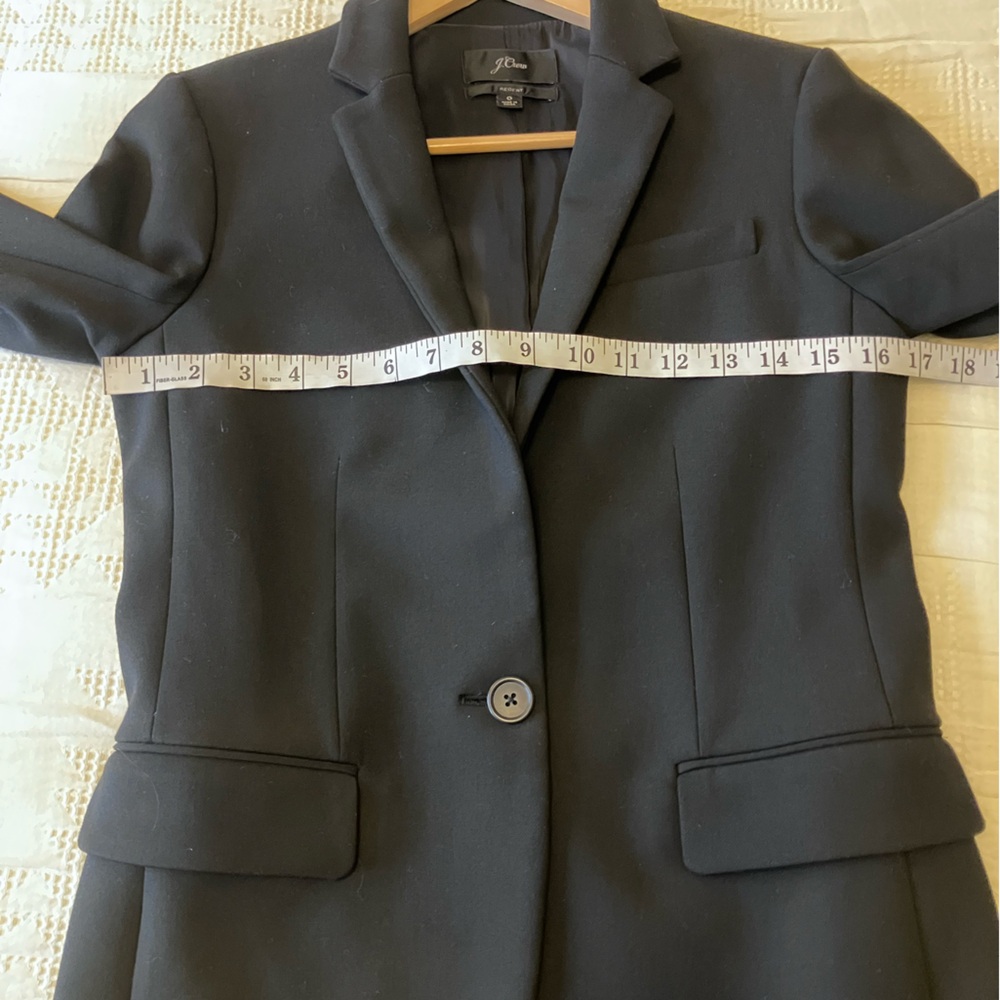 J CREW REGENT Black Four Season Blazer Size 0 - Picture 8 of 12